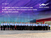 France Civil Defence visits Pacific Controls 24x7 DCD Command Control Center