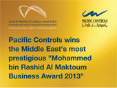 Pacific Controls wins the Middle East’s most prestigious “Mohammed bin Rashid Al Maktoum Business Award 2013” 